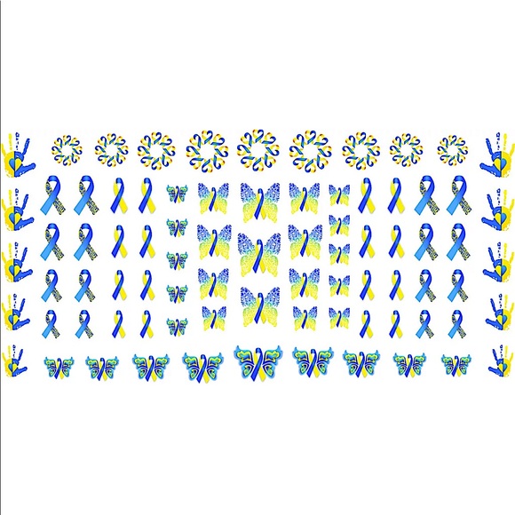 💌BO/GO$6 Down Syndrome Awareness Nail Decals - Picture 2 of 4